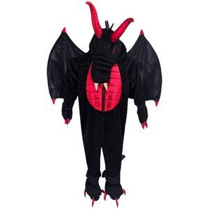 Hallow's Eve 3T Black Metallic Red Warm Zip Up Dragon Halloween Costume